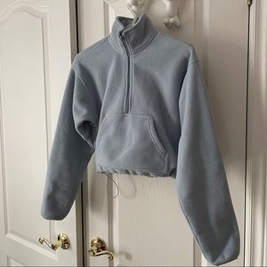 Aritzia Wilfred Free Fleece Quarter Zip Periwinkle